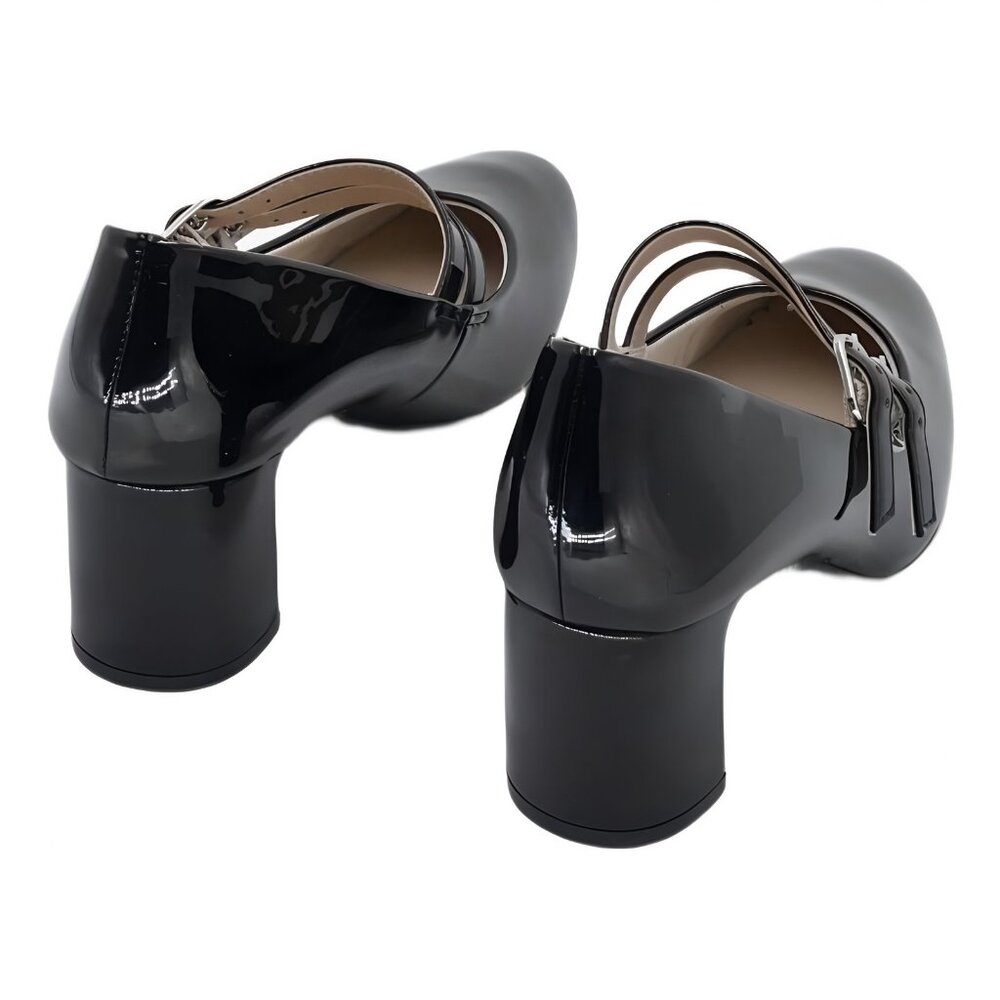 LifeStride Almond Toe Mary Jane Block Heel Pump Patent Black US 5.5 EU 35.5 - Picture 3 of 6